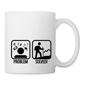 hiking: problem solved - Tasse - Weiß - Rechts