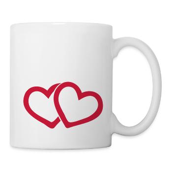 herzen - Tasse - Weiß - Rechts