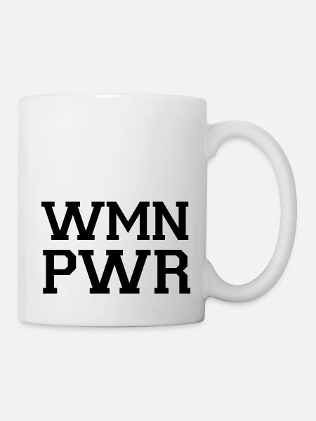 WMN PWR - Tasse - Weiß