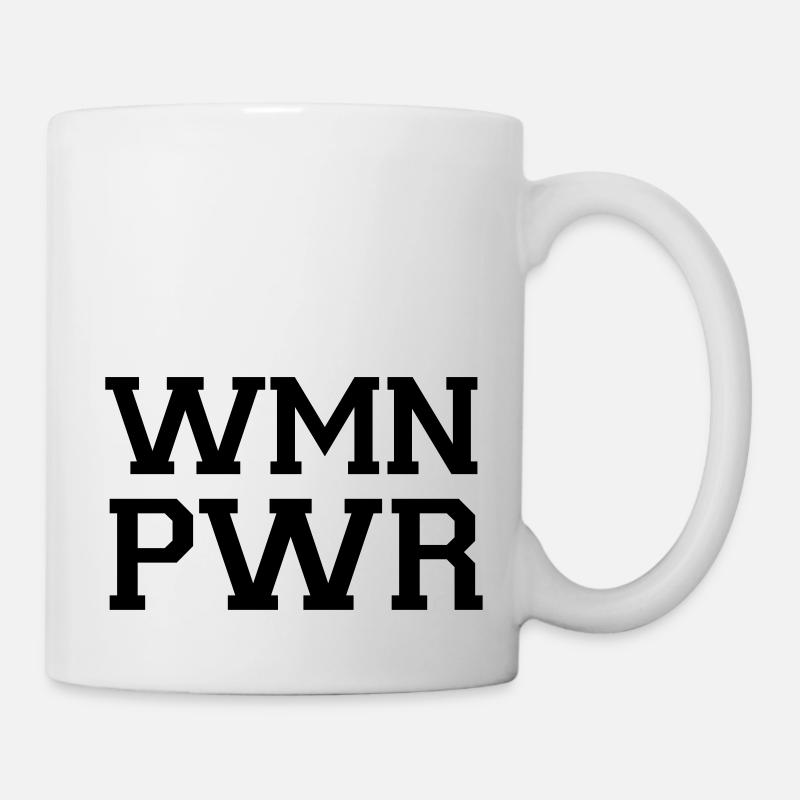 WMN PWR - Tasse - Weiß