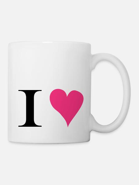 I love 2 - Mug blanc - blanc