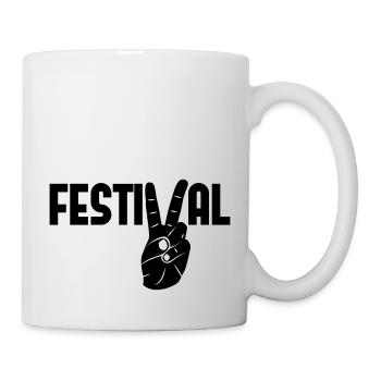 festival peace Musik Konzerte Party feiern - Tasse - Weiß - Rechts