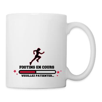 FOOTING EN COURS WOMAN - Mug blanc - blanc - Droite