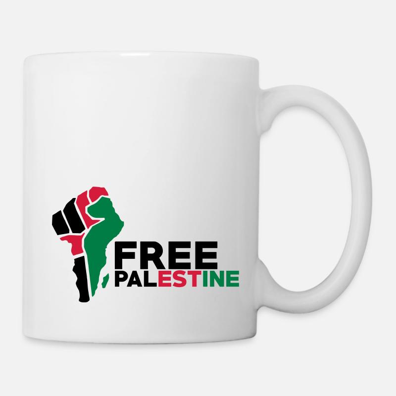 Free Palestine - Tasse - Weiß