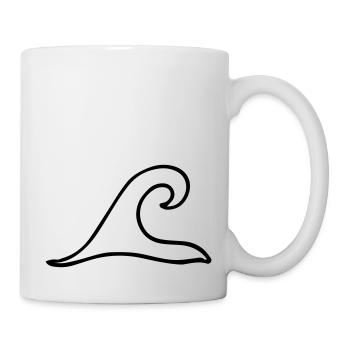 Welle,Sommer,Meer,Bewegung,Abenteuer,surfen - Tasse - Weiß - Rechts