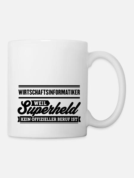 Superheld Wirtschaftsinformatiker - Tasse - Weiß