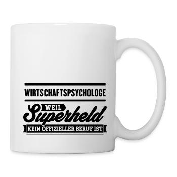 Superheld Wirtschaftspsychologe - Tasse - Weiß - Rechts