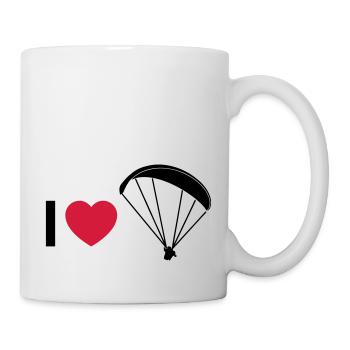 i love paragliding - Tasse - Weiß - Rechts