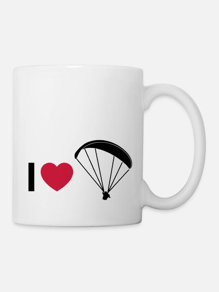 i love paragliding - Mug - white