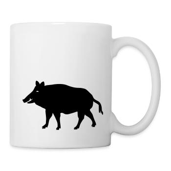 Wildschwein Schwein Tier sau eber wild wald tier - Tasse - Weiß - Rechts