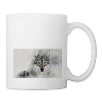 Wolf - Tasse - Weiß - Rechts