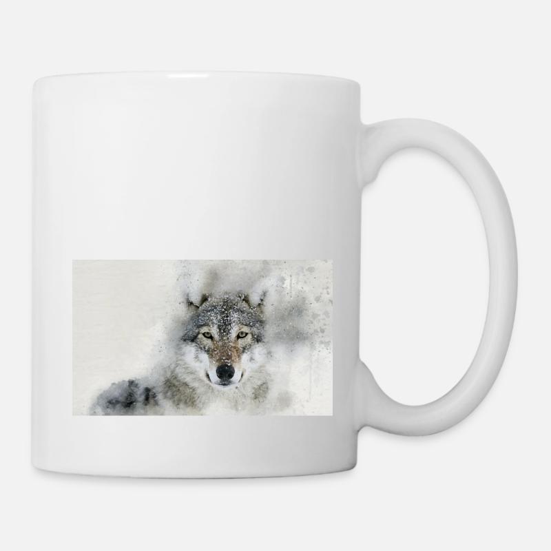 Wolf - Tasse - Weiß