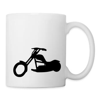 Motorrad - Bike - Chopper - Tasse - Weiß - Rechts