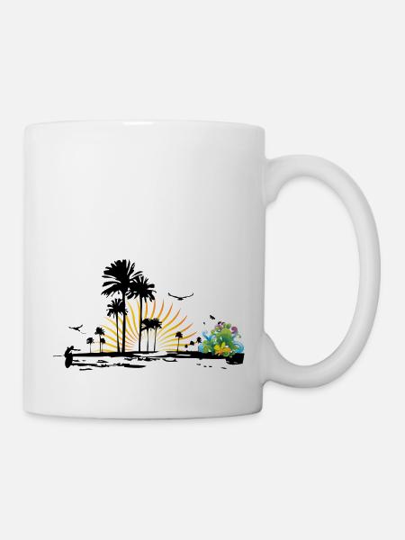 beach - Tasse - Weiß