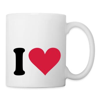 I - love - Tasse - Weiß - Rechts