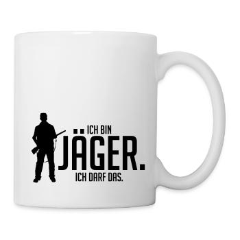 Ich bin Jäger ich darf das - Tasse - Weiß - Rechts