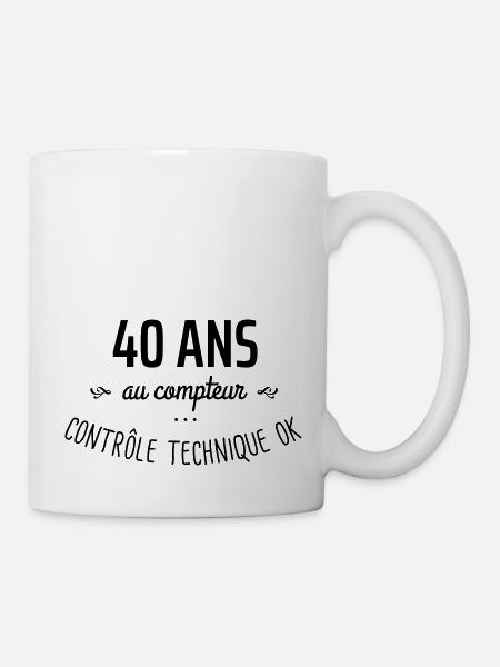 40 ans au compteur - Mug blanc - blanc
