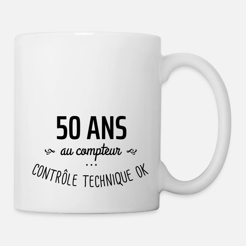 50 ans au compteur - Mug blanc - blanc