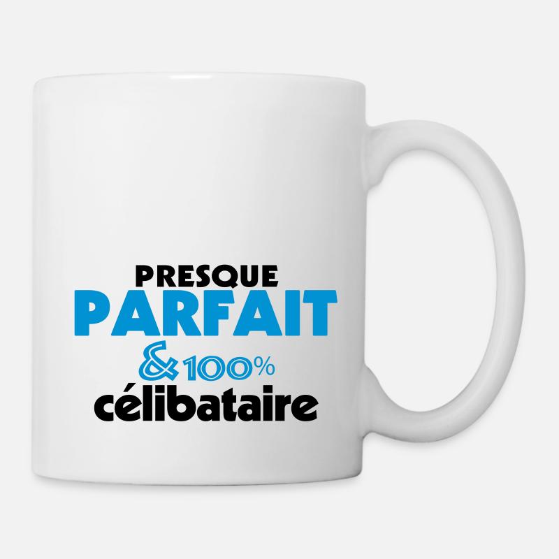 Presque Parfait - 100% CELIBATAIRE (2c) - Mug blanc - blanc