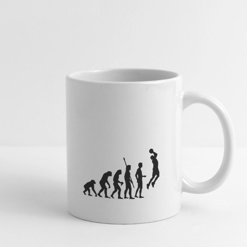 evolution_basketball_b_1c Mug blanc