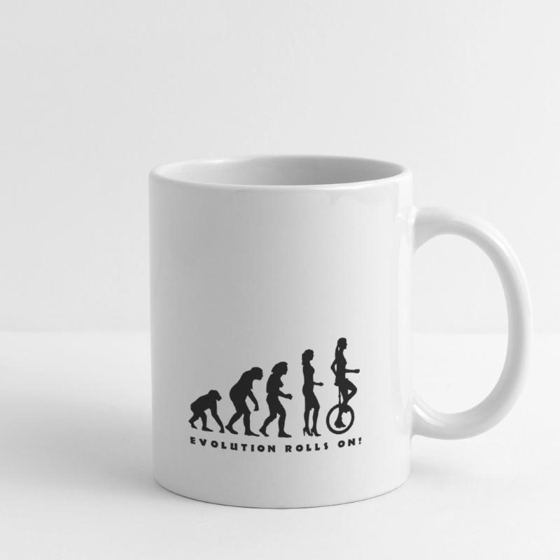 evolution_einradfahrerin_1c_b Mug blanc