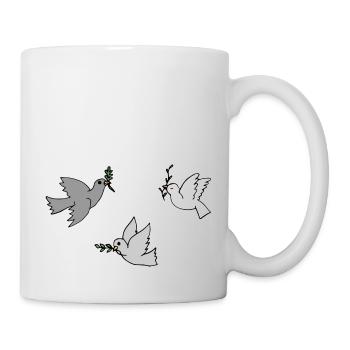 taube pigeon dove animal tiere wedding hochzeit1 - Tasse - Weiß - Rechts
