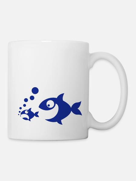 Fischfutter - Tasse - Weiß