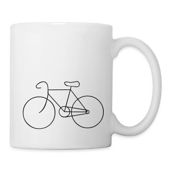 bike cycle cycling logo sport bicycle - Tasse - Weiß - Rechts
