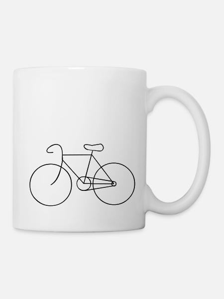 bike cycle cycling logo sport bicycle - Tasse - Weiß
