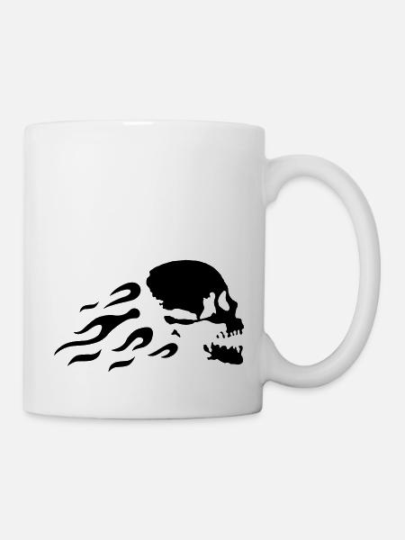 fast_skull - Tasse - Weiß