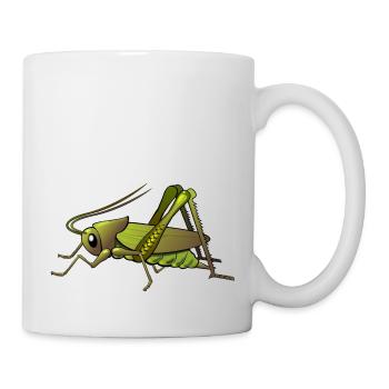 heuschrecke grasshopper locust animal tiere - Tasse - Weiß - Rechts