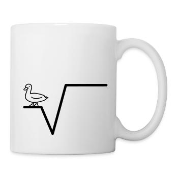 Mathe Ente Wurzel Schule, Uni Witze - Tasse - Weiß - Rechts