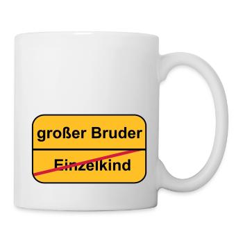 großer Bruder - Tasse - Weiß - Rechts