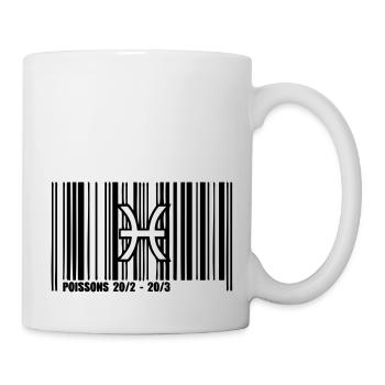 fish astrological sign barcode - Mug - white - Right