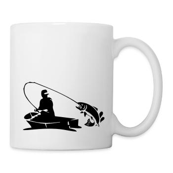 Angeln - Tasse - Weiß - Rechts