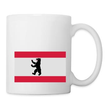 Flagge von Berlin - Tasse - Weiß - Rechts