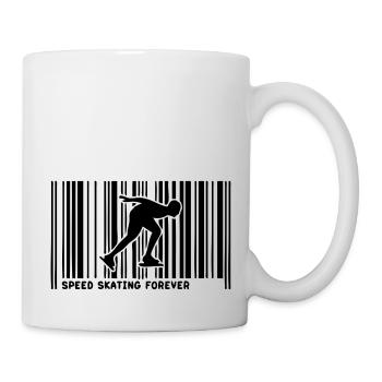Barcode Eisschnelllauf skateur1 - Tasse - Weiß - Rechts