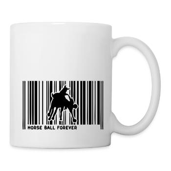 Barcode-Pferd Pferd Ball cavalier1 - Tasse - Weiß - Rechts