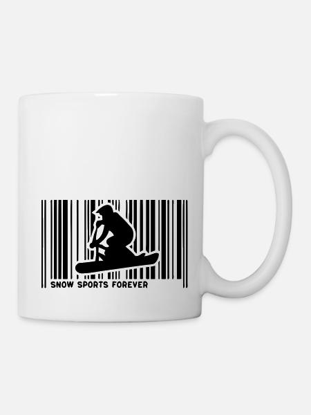 snowscoot code barre - Mug blanc - blanc
