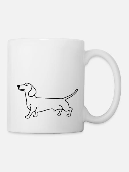 dackel - Tasse - Weiß