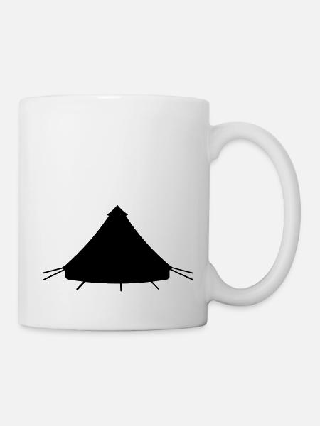 Zelt - Tasse - Weiß
