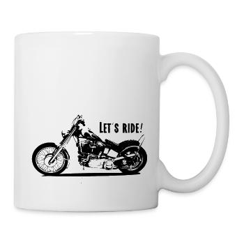 Allons-y! Idée de cadeau disant moto - Mug blanc - blanc - Droite