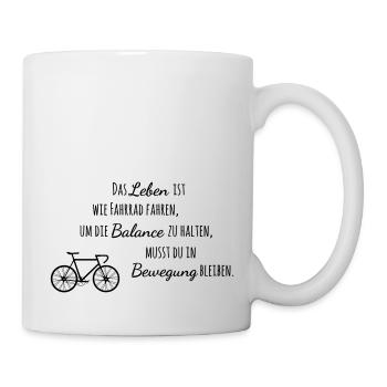 Fahrrad fahren - Tasse - Weiß - Rechts