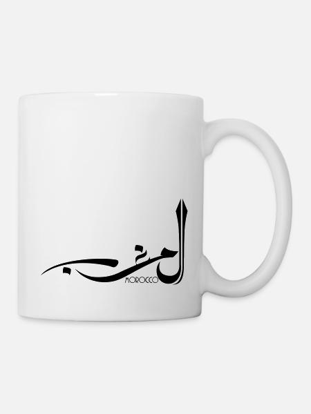 Chemise Maroc en calligraphie arabe - Mug blanc - blanc
