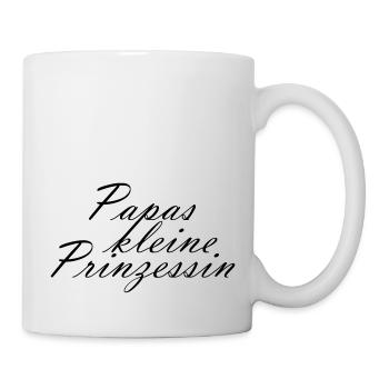 Papas kleine Prinzessin Baby Geburt Geschenk - Tasse - Weiß - Rechts