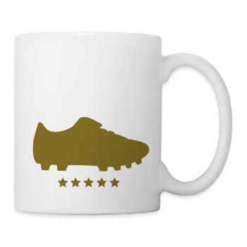 fußballschuh_gold star - Tasse - Weiß - Rechts