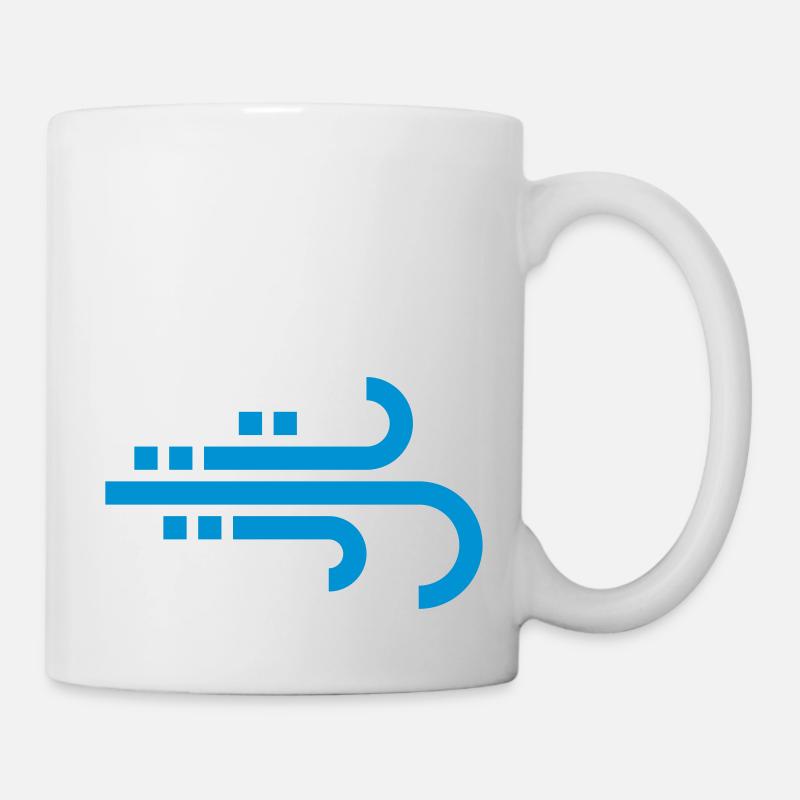 windig, Wind, Symbol, Icon - Tasse - Weiß