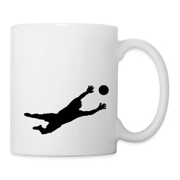 Torwart - Tasse - Weiß - Rechts