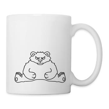 sitting_angry_bear - Mug blanc - blanc - Droite