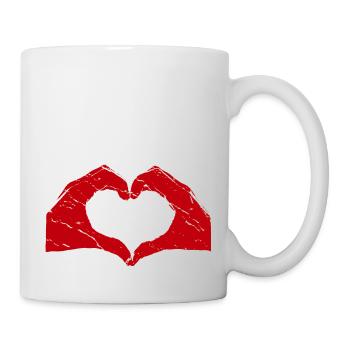 Hands Heart Love Love - Mug - white - Right